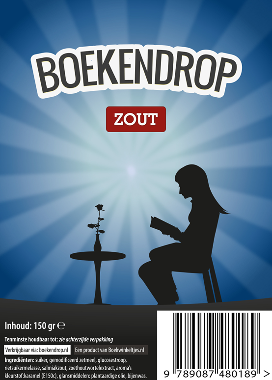 Boekendrop Zout etiket